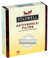 Stanwell Drehfilter Aktivkohle mit Keramik-Endkappen 40 Stk