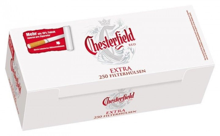 Zigarettenhülsen Chesterfield Rot Extra
