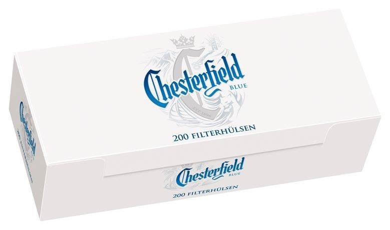 Zigarettenhülsen Chesterfield Blau