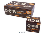 OCB Active Tips Slim unbleached 7mm 10x50 Stk Aktivkohlefilter mit Keramikkappen