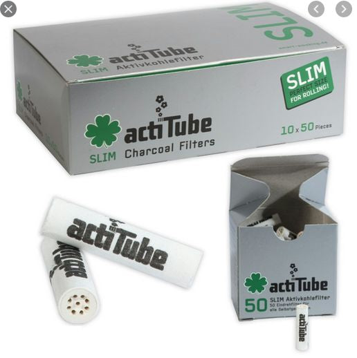 actiTube Slim Aktivkohlefilter 7mm 10x50 Stk